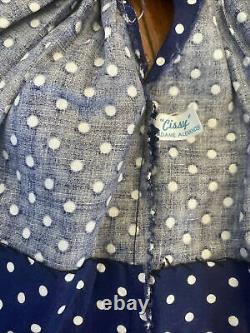 Vintage 1957 Madame Alexander Cissy HFT Navy Polka Dot Tagged Skirt Set Tagged