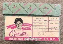 Vintage 1958 MADAME ALEXANDER Doll CISSETTE #801 9 Pink DRESS Blonde HAIR w BOX