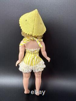 Vintage 1958 Madame Alexander Cissette #805 Yellow Cabana Outfit Hat 9 IN Doll