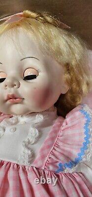 Vintage 1965 Madame Alexander Blonde Pussy Cat Baby Doll Euc 20 Working Crier