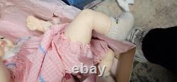 Vintage 1965 Madame Alexander Blonde Pussy Cat Baby Doll Euc 20 Working Crier