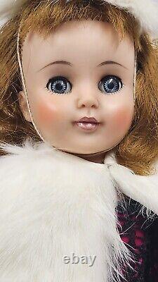 Vintage 1965 Madame Alexander Polly Doll 17 Brunette with Extra Clothes