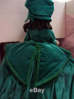 Vintage 21 Madame Alexander Scarlett Green Velvet Dress #2240 Mint in Box