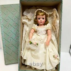 Vintage 50's Madame Alexander 16 Wendy Bride HP Doll in Box Margaret Face