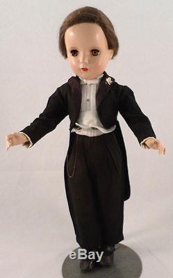 Vintage 50S Plastic Madame Alexander 18 Htf Groom Doll Margaret Face Brown Eyes