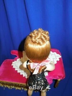 Vintage 55-56 Madame Alexander 20 Basic Cissy doll in black chemise