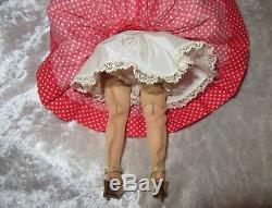 Vintage Blonde Madame Alexander Dollcissette In Tagged Red Polka Dot Dress