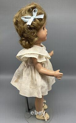 Vintage Composition 14 IN Doll Tagged Madame Alexander Dress 1930's Doll