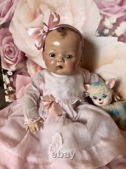 Vintage Composition Madame Alexander Baby Pinky Doll Original Dress. C. 1936 16