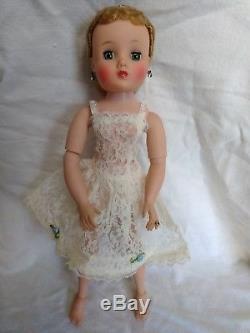 Vintage High Color, Madame Alexander Elise Doll in Full Slip, and Jewelry