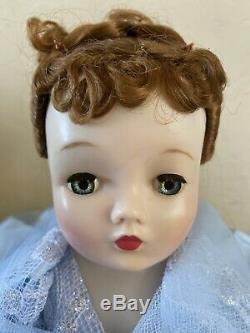 Vintage MADAME ALEXANDER CISSY 20 Doll Tagged Blue Lace Gown