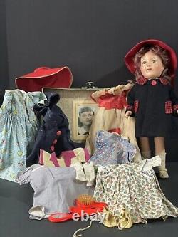 Vintage Madame Alexander 15 Composition Jane Withers Doll with Multiple Outfits