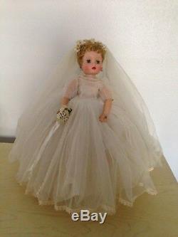 Vintage Madame Alexander 15 Elise Bride Doll 1755 Jointed Excellent Complete