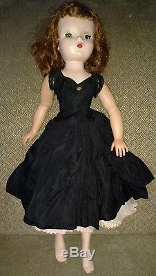 Vintage Madame Alexander 1950s Cissy Doll Original Outfit Black Dress Nylons
