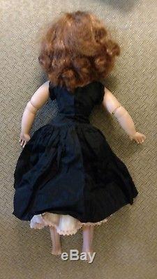 Vintage Madame Alexander 1950s Cissy Doll Original Outfit Black Dress Nylons