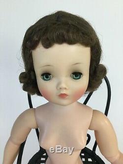 Vintage Madame Alexander Brunette Cissy Doll with Tight Curl Bobbed Hair Nude