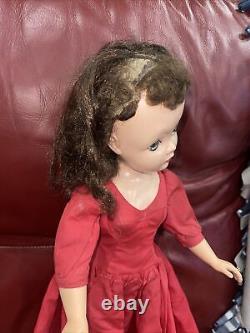 Vintage Madame Alexander CISSY Brunette Fashion Doll In Tagged Dress Heels