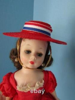 Vintage Madame Alexander Cissette Doll In Tagged Outfit 1950's Triple Stich Wig