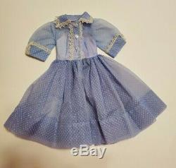 Vintage Madame Alexander Cissy Doll Blue Dotted Swiss Dress Tagged