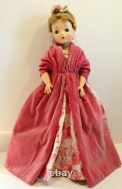 Vintage Madame Alexander Cissy Doll Pink Rose Tagged Dress & Shall, Ring, Etc