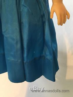 Vintage Madame Alexander Cissy Doll in Sapphire Blue Taffeta Cocktail Dress