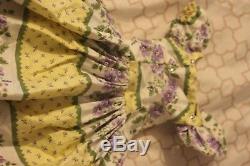 Vintage Madame Alexander Cissy yellow And Purple Floral Dress daydress with tag