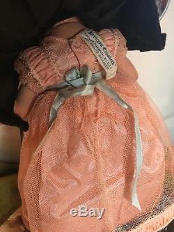 Vintage Madame Alexander Composition Princess Elizabeth Orig Rare peach Gown