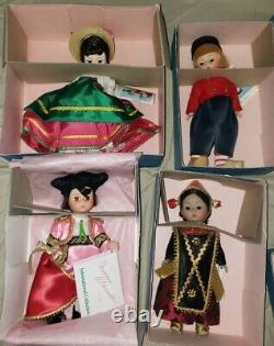Vintage Madame Alexander Dolls Lot International, Hawaii, Lion (14) with Boxes