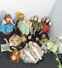 Vintage Madame Alexander Dolls Tagged Dresses Lot of 7 1960's Parts or Repair