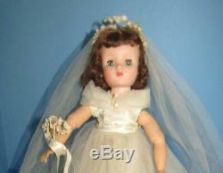 Vintage Madame Alexander Elise Bride Doll 1950's ORIGINAL PRETTY GOWN
