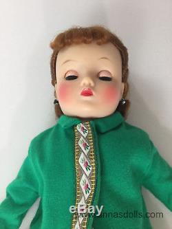 Vintage Madame Alexander Elise Doll in 1959 Ribbon Skirt & Green Mandarin Jacket