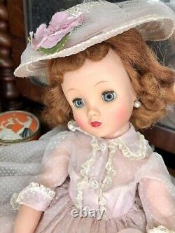 Vintage Madame Alexander High Color Elise Doll In Rare Swiss Pink Sheer #2230