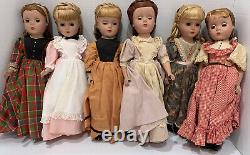 Vintage Madame Alexander Little Women Dolls Set Of 6 1950s Hard Plastic NM