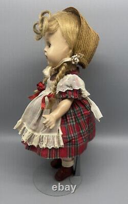 Vintage Madame Alexander McGuffey Ana 13 IN Composition Doll Tagged Dress