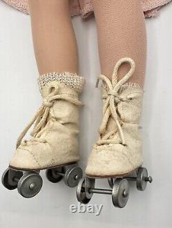 Vintage Madame Alexander Roller Skating Doll In Very Good Condition Aged Dress