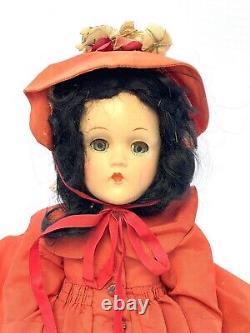 Vintage Madame Alexander Scarlett o Hara Doll Composition 14 Tall