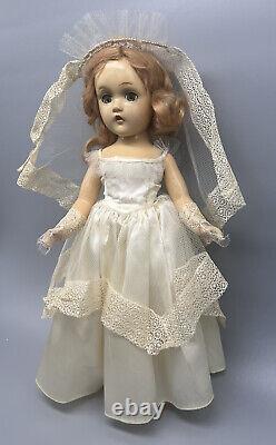 Vintage Madame Alexander Wendy Bride Doll Composition Doll Wendy 14 IN Wedding