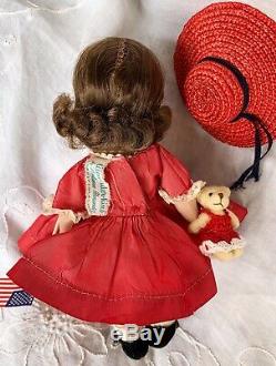 Vintage Madame Alexander-kins 1953 Slnw Play Dress Tagged Triple Stitched Hair