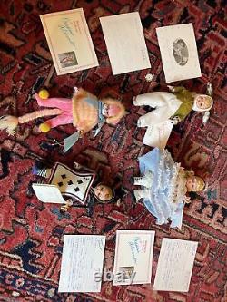 Vtg 90s Madame Alexander Alice in Wonderland Dolls Cheshire Cat Rabbit Knave Lot