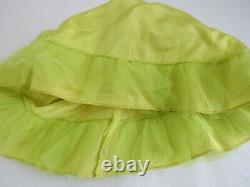 Vtg Alexander CISSY Doll Outfit GREEN FLORAL Dress Pink Sash HAT Slip Undies