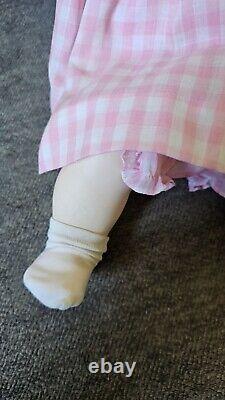 Working! 1965 Madame Alexander Puddin Baby Doll Blonde Pink Dress 20