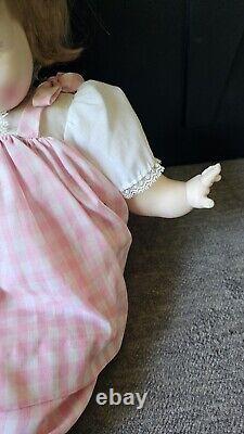 Working! 1965 Madame Alexander Puddin Baby Doll Blonde Pink Dress 20